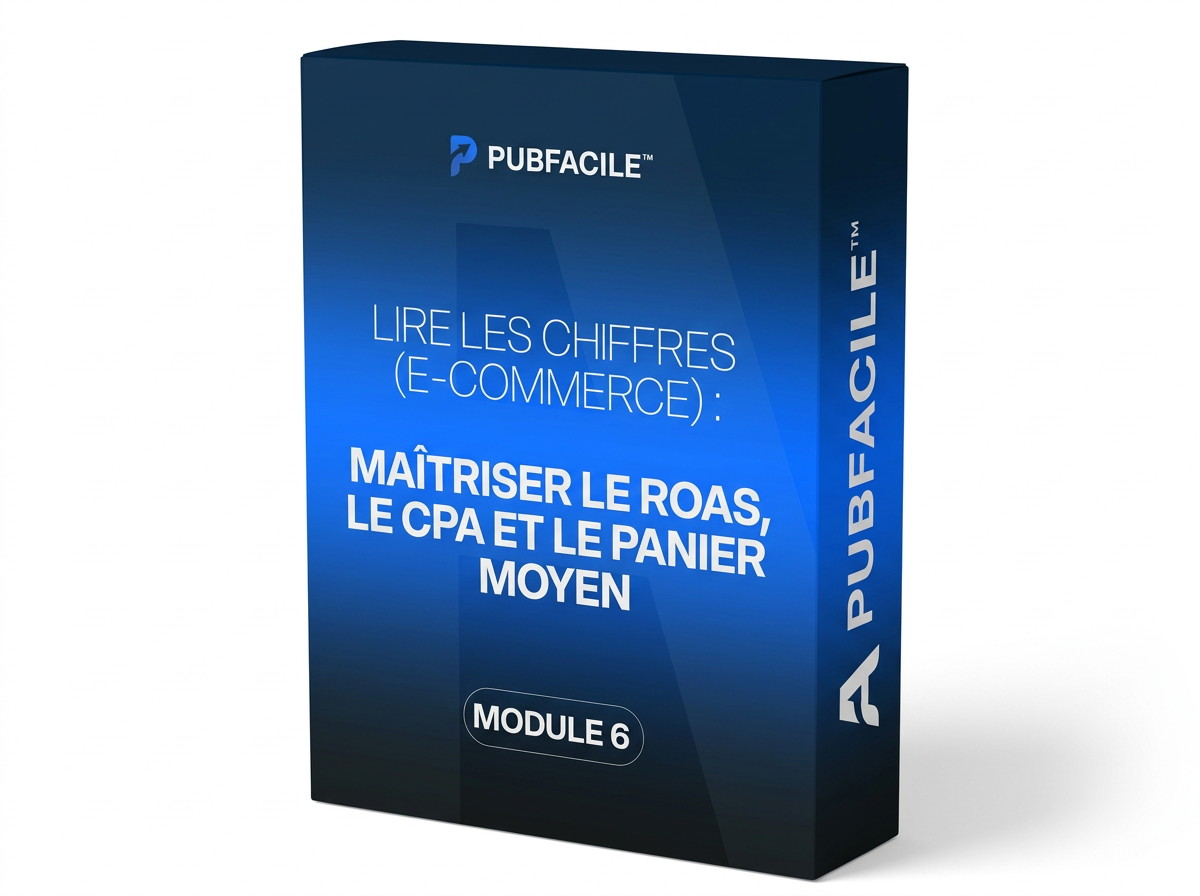 Illustration du module 6 : Lire les chiffres (Vente en ligne) : ROAS, coût par vente, panier moyen