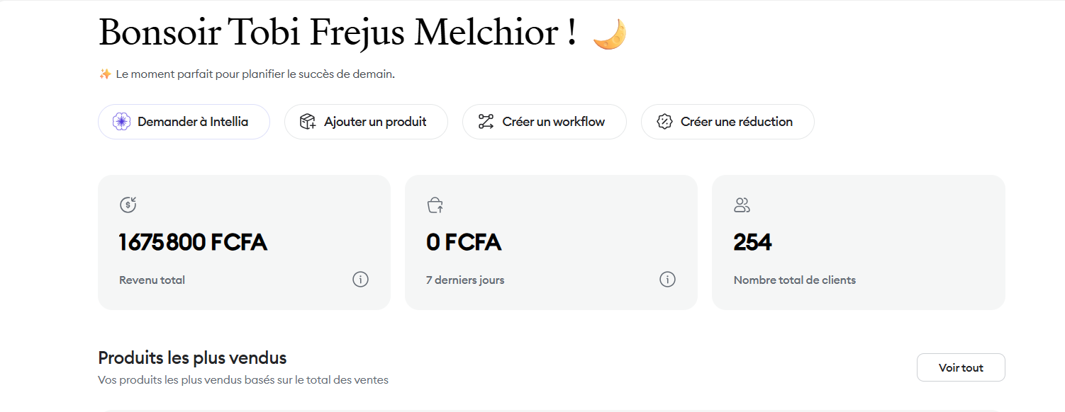 Chiffre d'affaires généré : 1,6 million FCFA