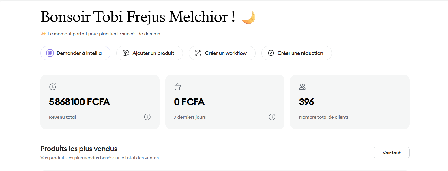 Chiffre d'affaires généré : 5,8 millions FCFA